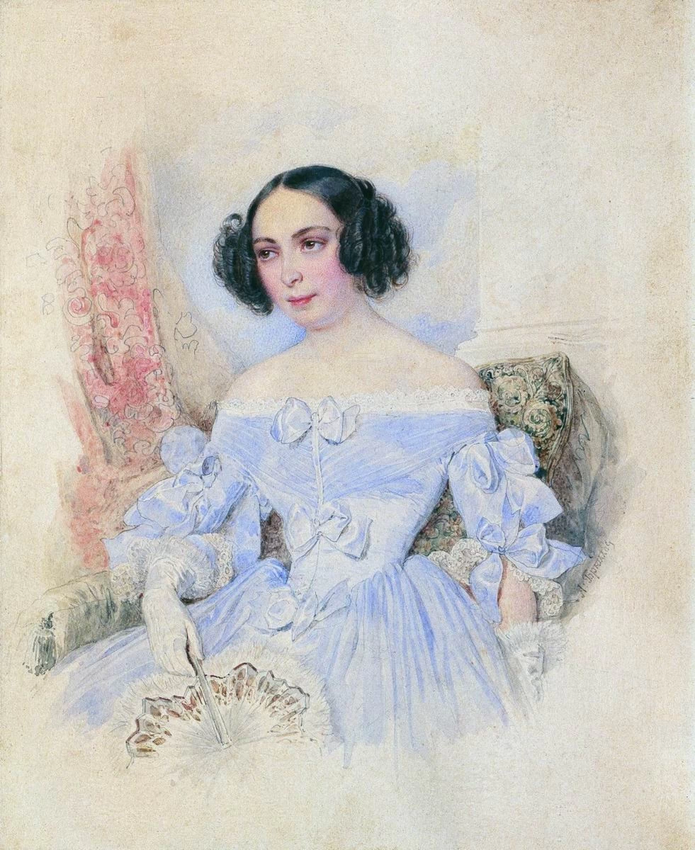 Ritratto di una donna in abito blu - Museo storico Murom